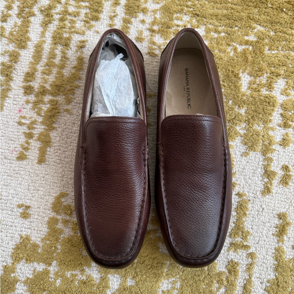 Banana Republic Men's Dark Brown Leather Loafers - size 11